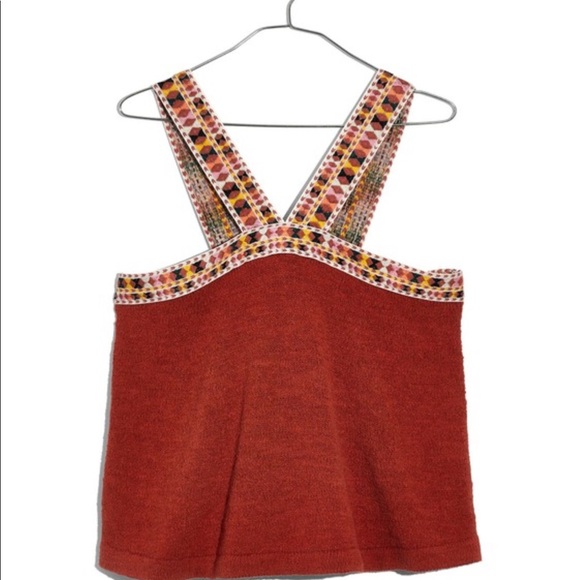 Madewell Embroidered Swing Sweater Tank - Picture 1 of 7